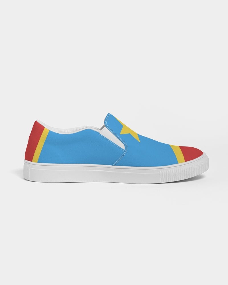Congo Flag Women's Slip-On Canvas Shoe - Conscious Apparel Store