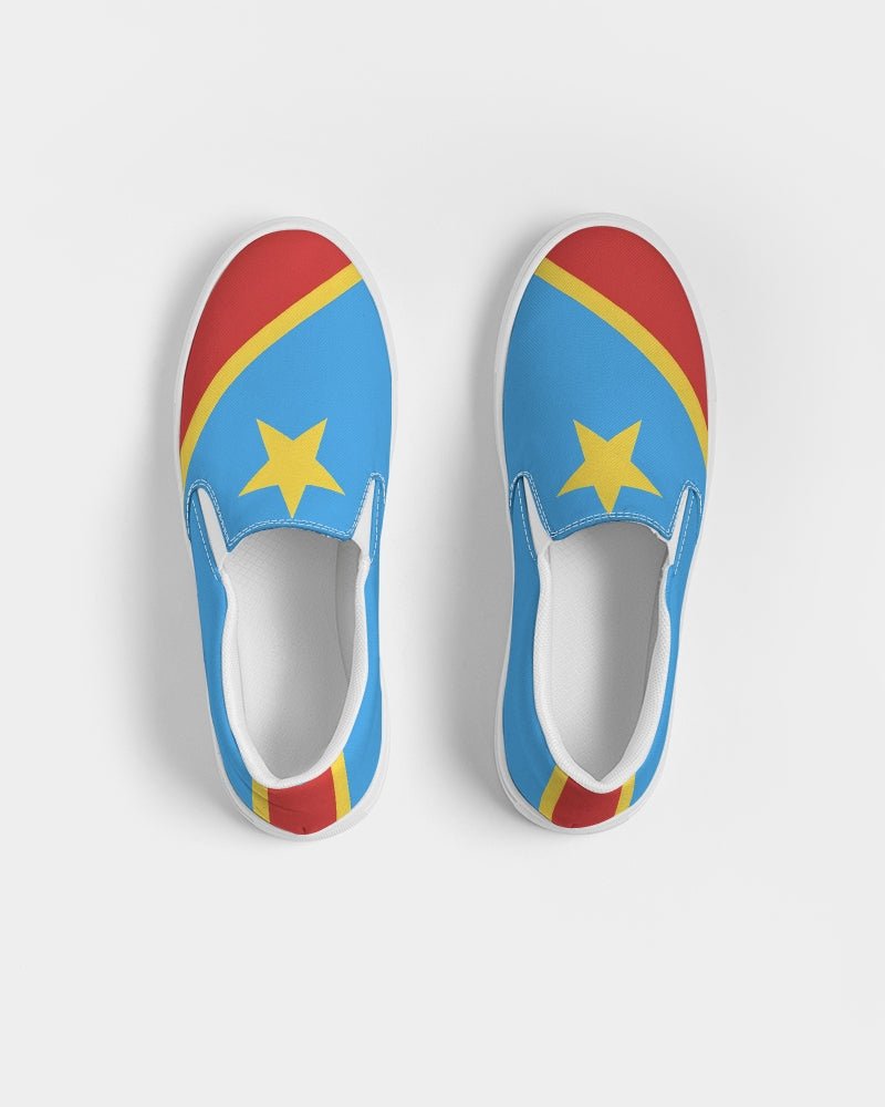 Congo Flag Women's Slip-On Canvas Shoe - Conscious Apparel Store