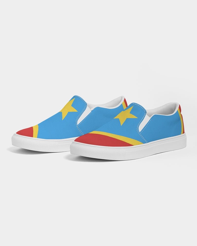 Congo Flag Women's Slip-On Canvas Shoe - Conscious Apparel Store