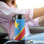 Congo Star Insulated Water Bottle with Straw Lid (18oz) - Conscious Apparel Store