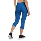 Curacao Blue Capri Leggings - Conscious Apparel Store