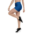 Curacao Blue Leggings Shorts - Conscious Apparel Store