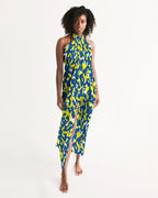 Curacao Flag Camo All-Over Print Swim Cover Up - Conscious Apparel Store
