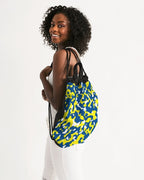 Curacao Flag Camo Canvas Drawstring Bag - Conscious Apparel Store