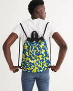 Curacao Flag Camo Canvas Drawstring Bag - Conscious Apparel Store
