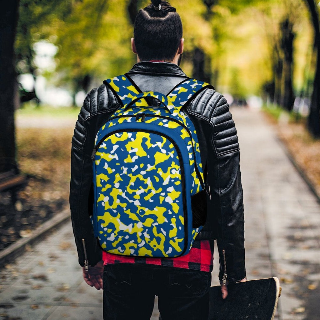 Curacao Flag Camo Casual Backpack - Conscious Apparel Store