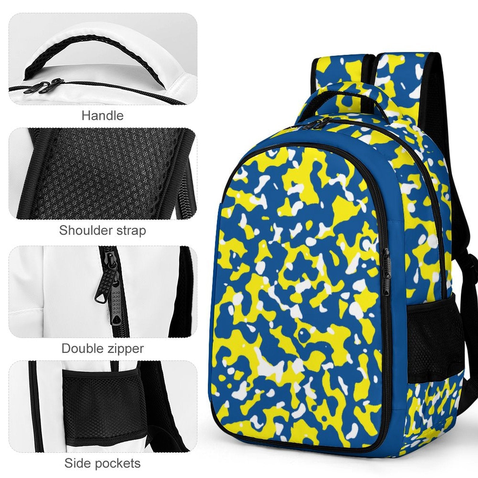 Curacao Flag Camo Casual Backpack - Conscious Apparel Store