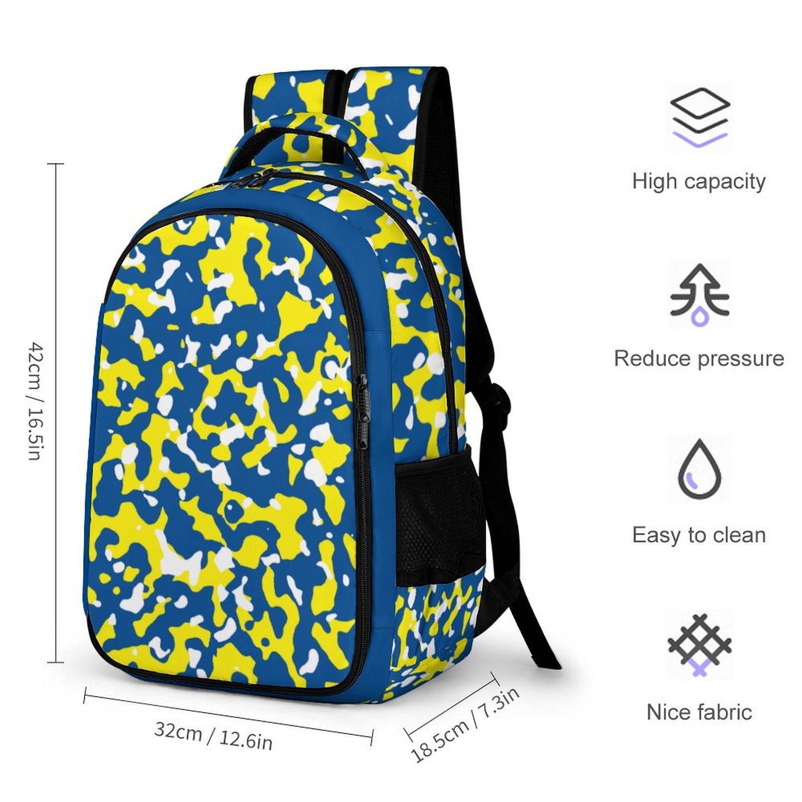 Curacao Flag Camo Casual Backpack - Conscious Apparel Store