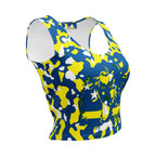 Curacao Flag Camo Crop Top - Conscious Apparel Store