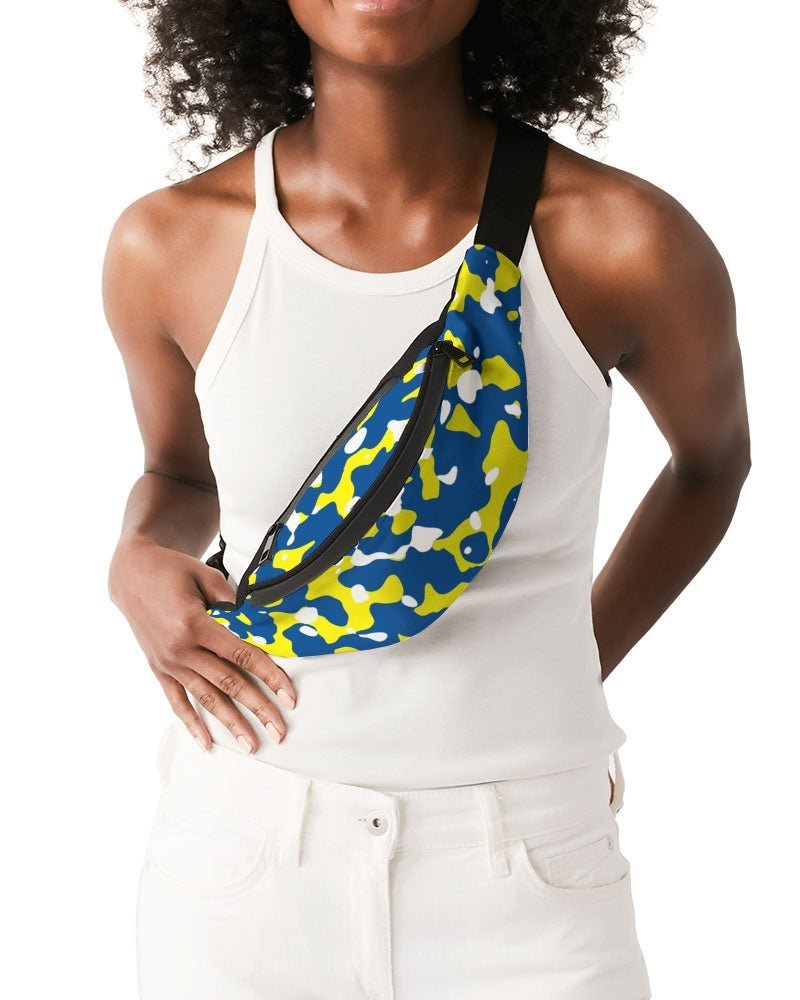 Curacao Flag Camo Crossbody Sling Bag - Conscious Apparel Store