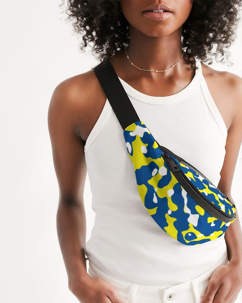 Curacao Flag Camo Crossbody Sling Bag - Conscious Apparel Store