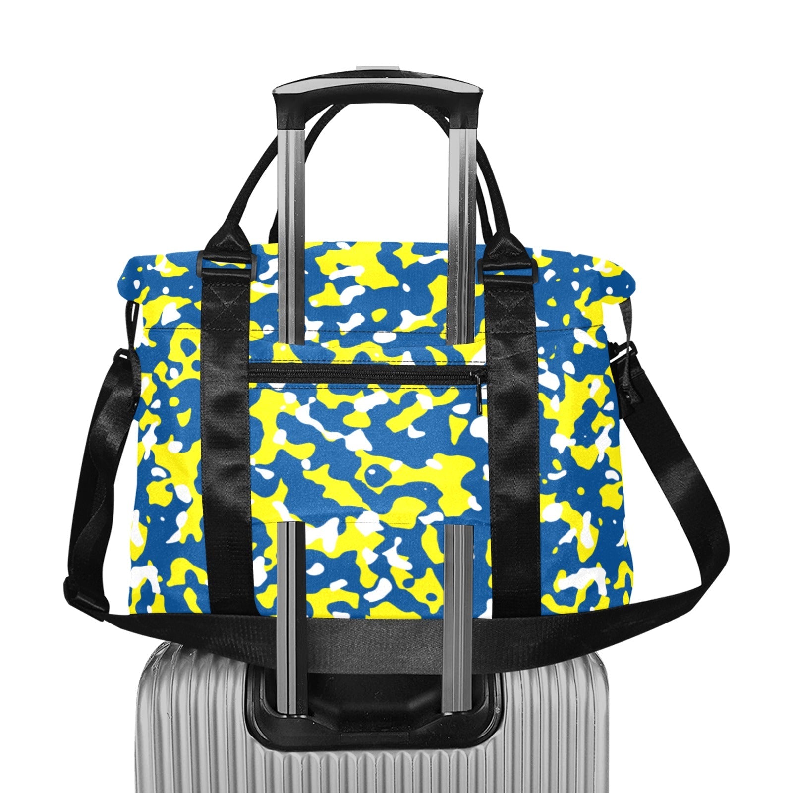 Curacao Flag Camo Large Capacity Duffle Bag - Conscious Apparel Store