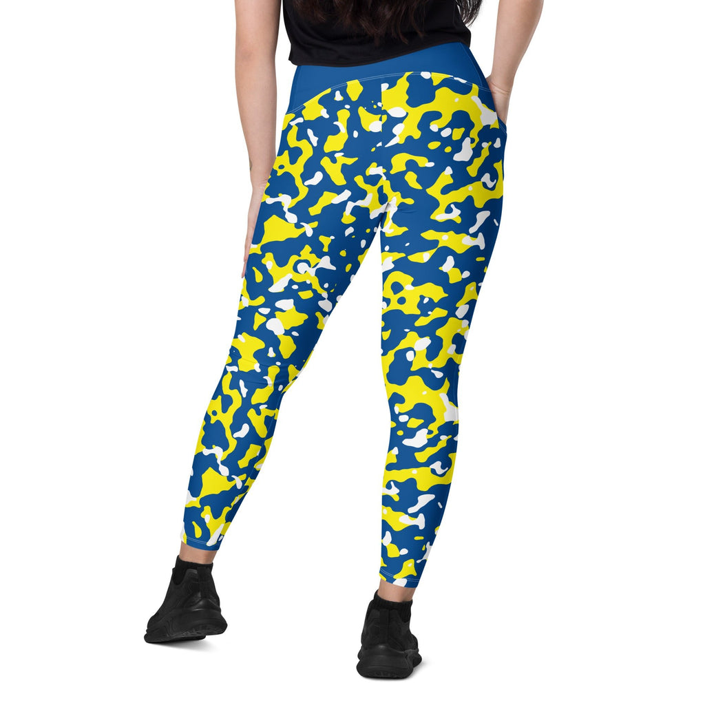 Curacao Flag Camo Leggings with pockets - Conscious Apparel Store