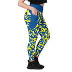 Curacao Flag Camo Leggings with pockets - Conscious Apparel Store