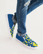 Curacao Flag Camo Men's Slip-On Canvas Shoe - Conscious Apparel Store