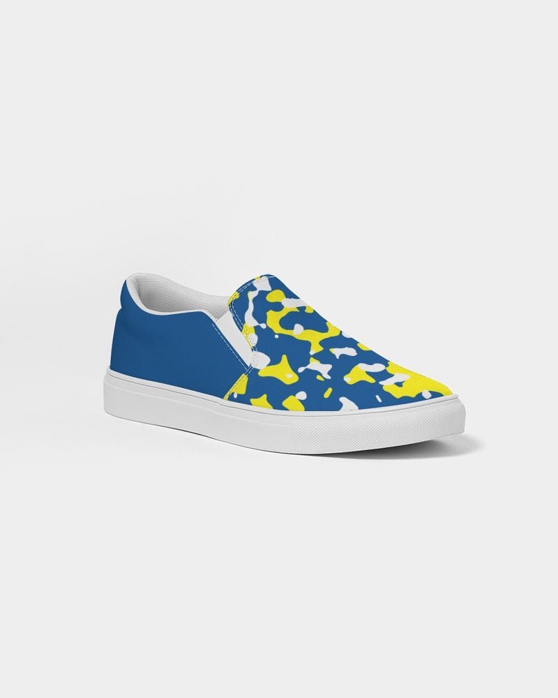 Curacao Flag Camo Men's Slip-On Canvas Shoe - Conscious Apparel Store