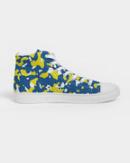 Curacao Flag Camo Women's Hightop Canvas Shoe - Conscious Apparel Store