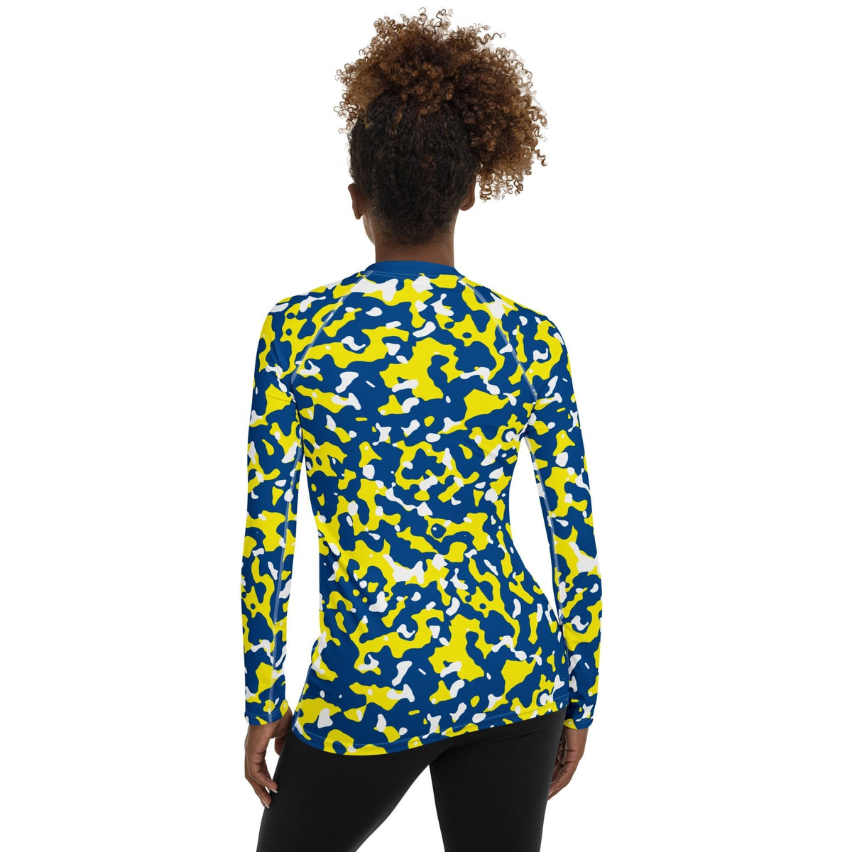 Curacao Flag Camo Women's Rash Guard - Conscious Apparel Store