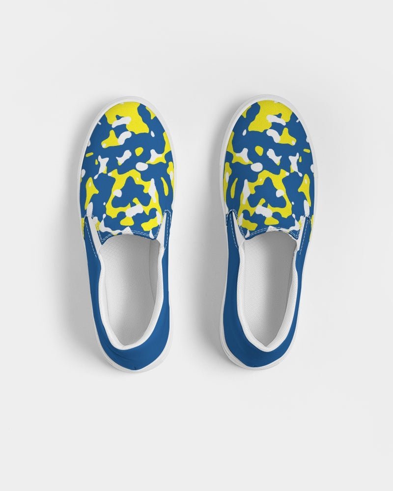 Curacao Flag Camo Women's Slip-On Canvas Shoe - Conscious Apparel Store