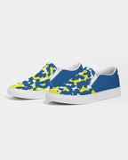 Curacao Flag Camo Women's Slip - On Canvas Shoe - Conscious Apparel Store