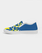 Curacao Flag Camo Women's Slip - On Canvas Shoe - Conscious Apparel Store