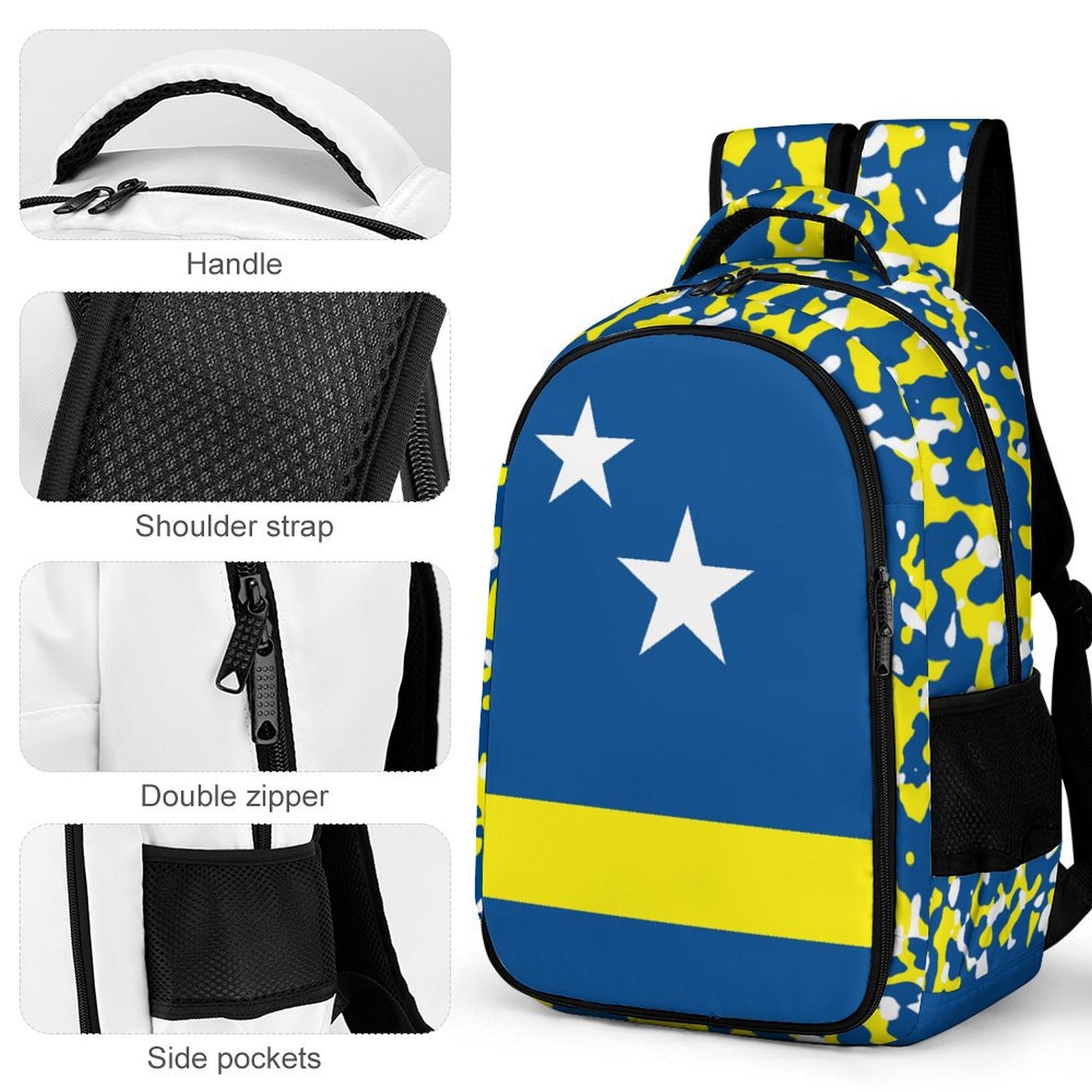 Curacao Flag Casual Backpack - Conscious Apparel Store