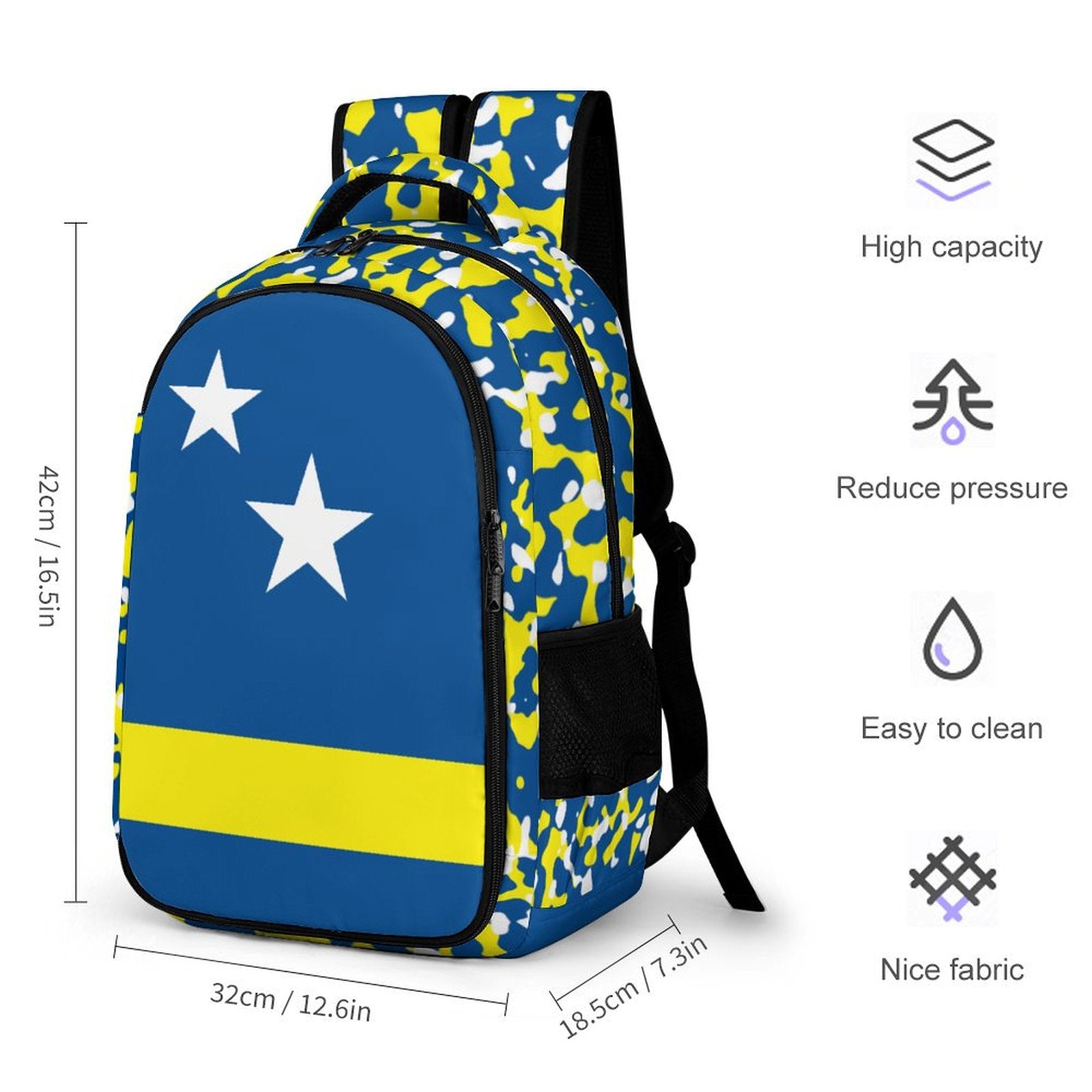 Curacao Flag Casual Backpack - Conscious Apparel Store