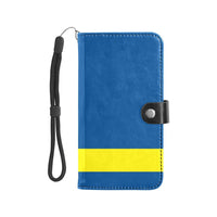 Curacao Flag Flip Leather Purse for Mobile Phone/Large - Conscious Apparel Store