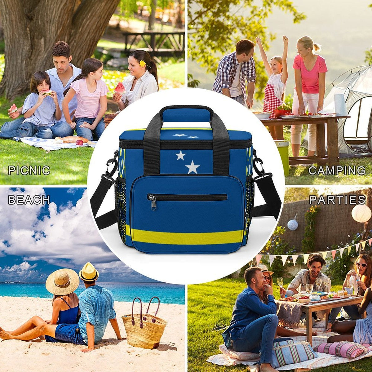 Curacao Flag Insulated Cooler Bag - Conscious Apparel Store