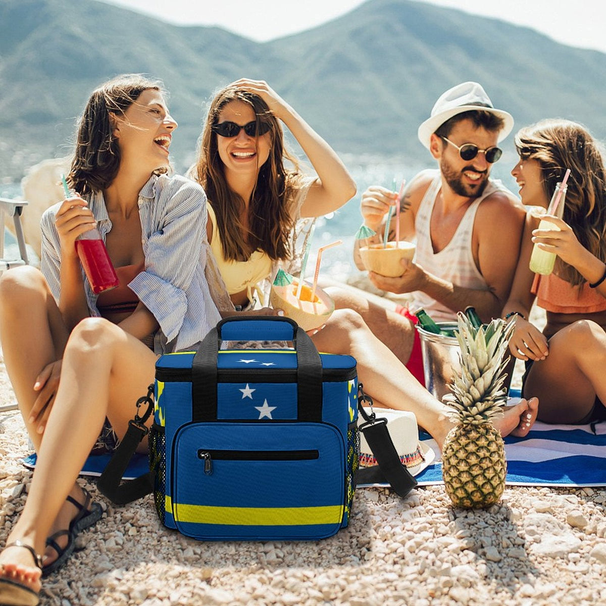Curacao Flag Insulated Cooler Bag - Conscious Apparel Store