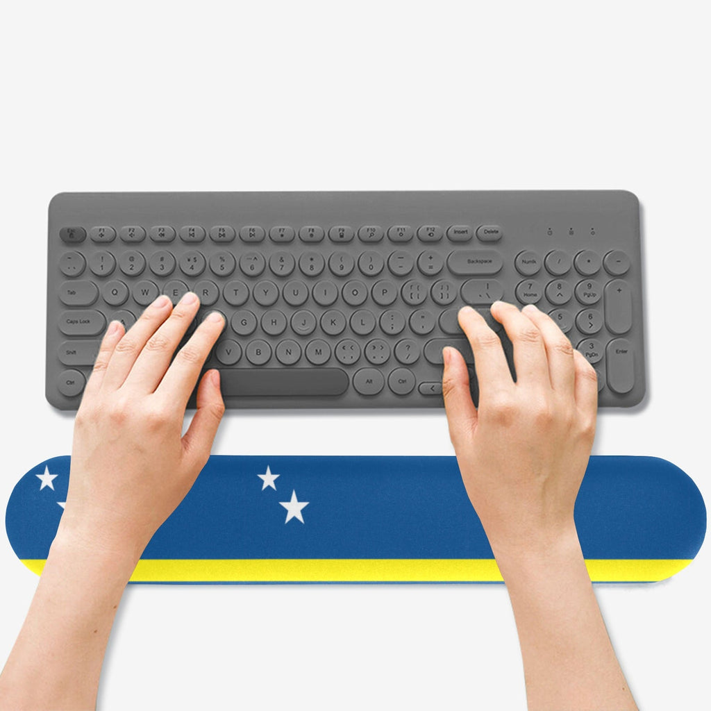Curacao Flag Keyboard Wrist Rest Pad - Conscious Apparel Store