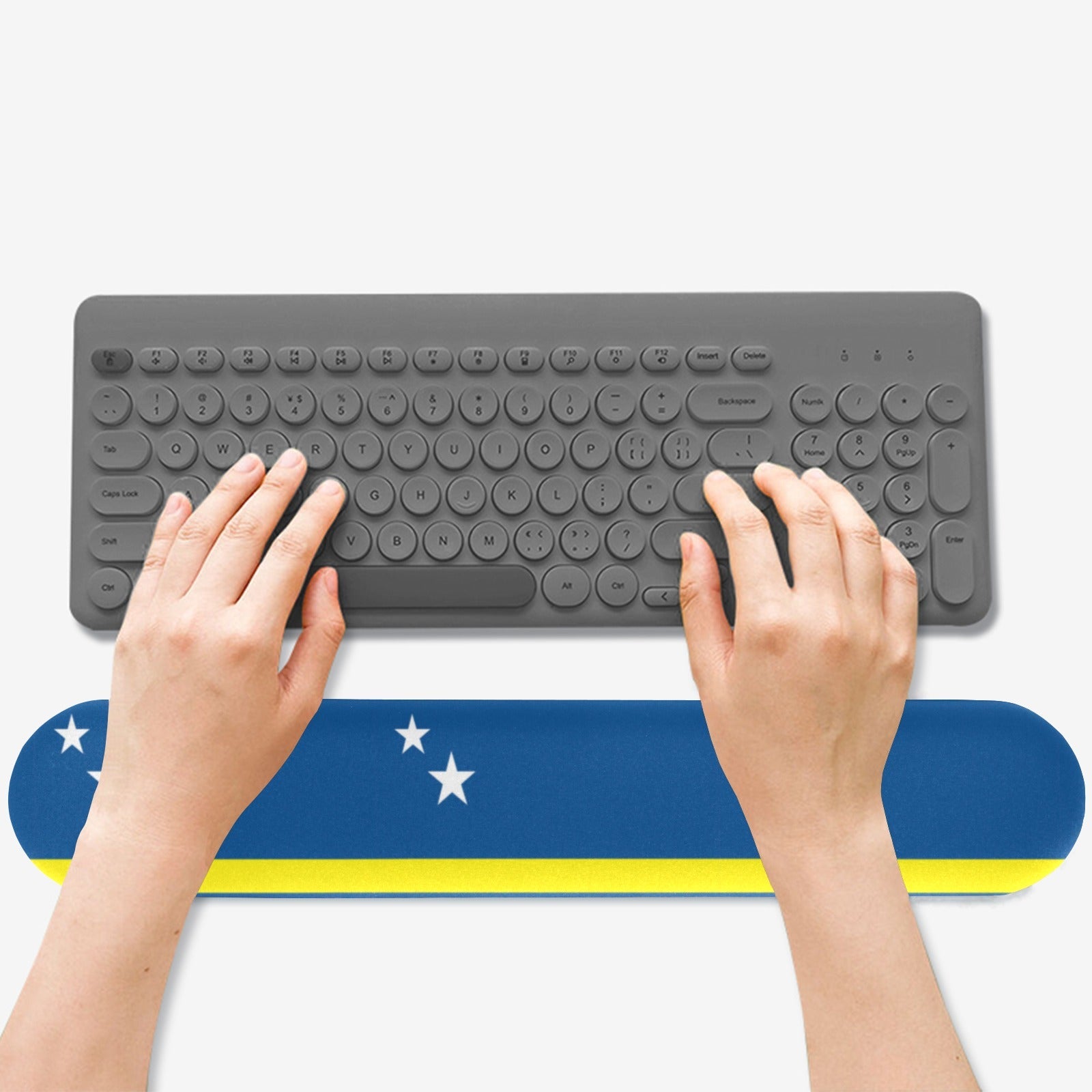 Curacao Flag Keyboard Wrist Rest Pad - Conscious Apparel Store