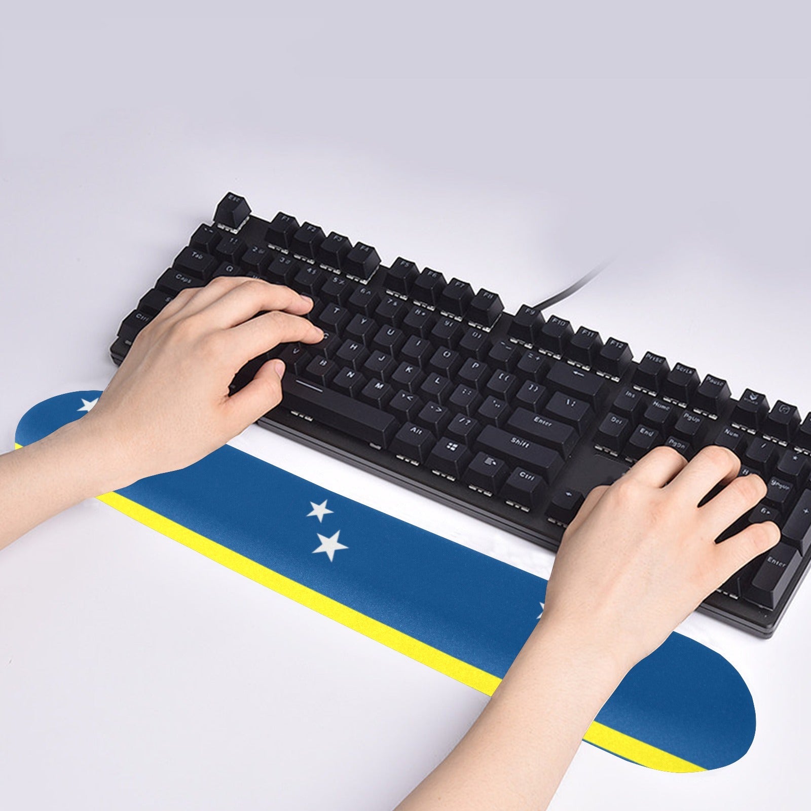 Curacao Flag Keyboard Wrist Rest Pad - Conscious Apparel Store