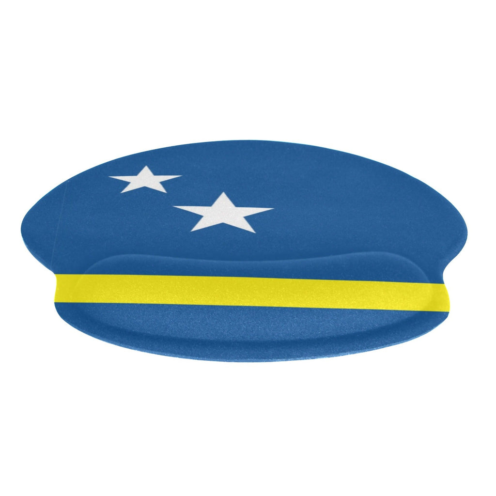 Curacao Flag Mouse Pad with Wrist Rest Support - Conscious Apparel Store