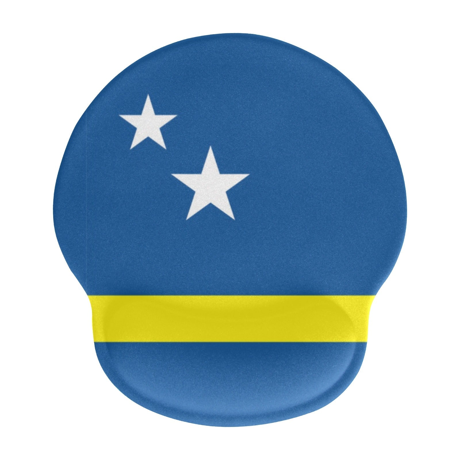 Curacao Flag Mouse Pad with Wrist Rest Support - Conscious Apparel Store