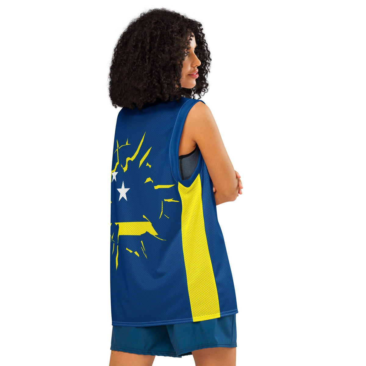 Curacao Flag Premium Sport Jersey Tank Top - Conscious Apparel Store