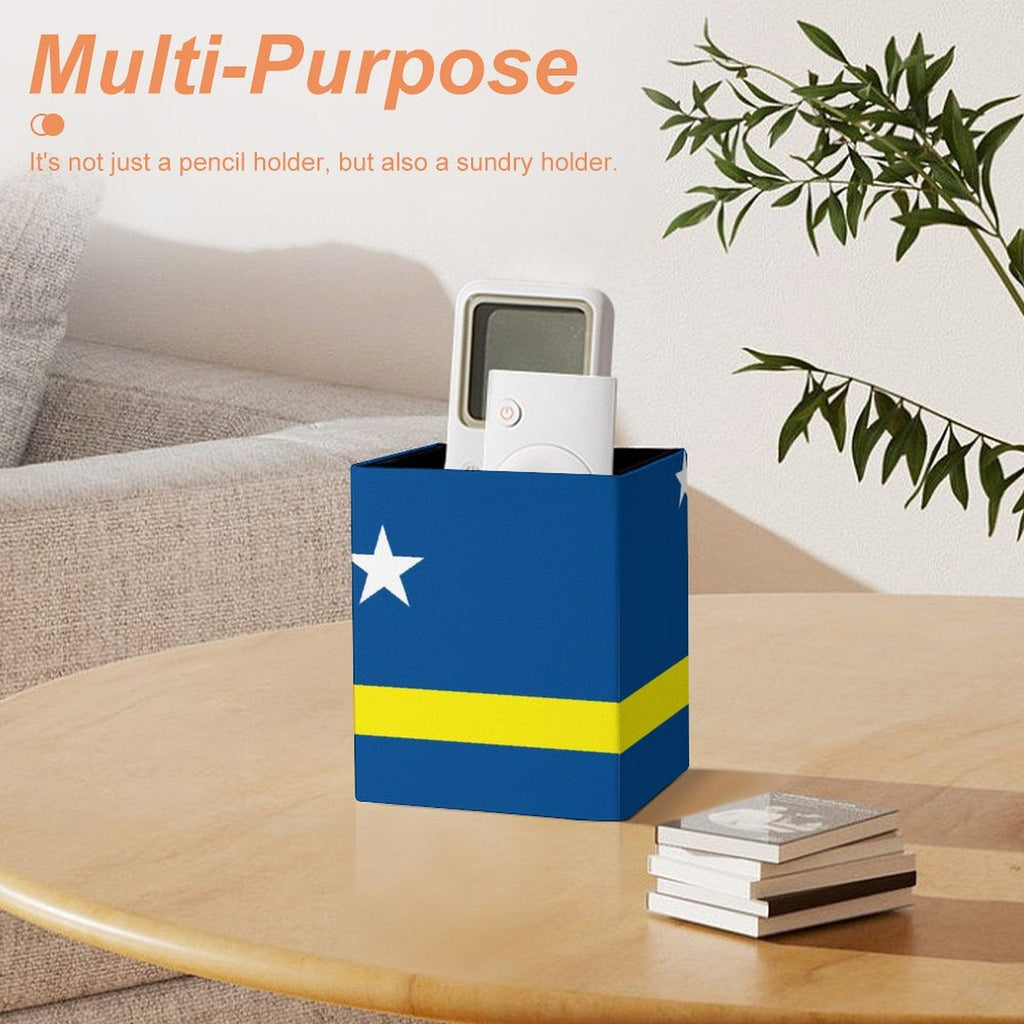 Curacao Flag Square Pen Holder - Conscious Apparel Store