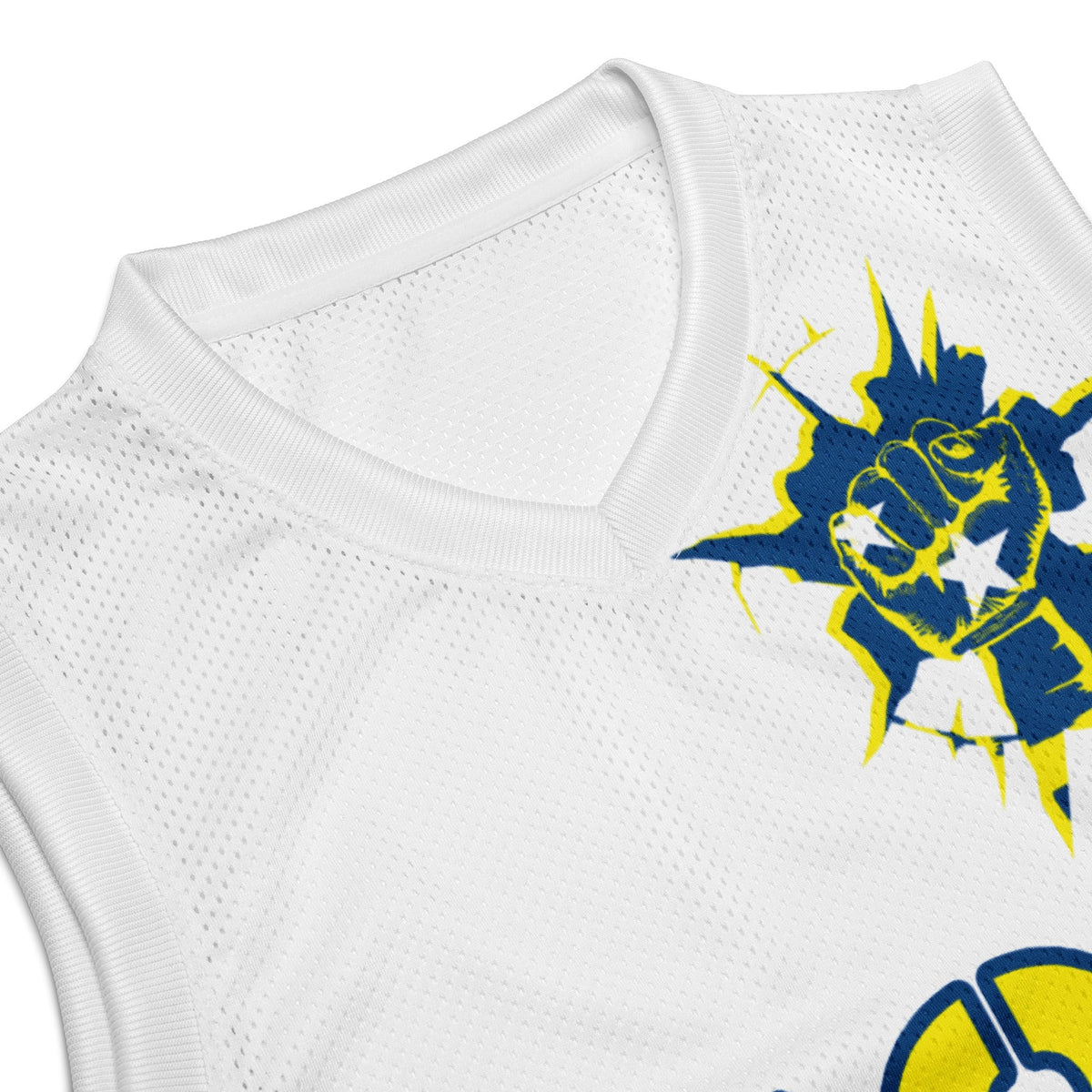 Curacao Flag (White) Premium Sport Jersey Tank Top - Conscious Apparel Store