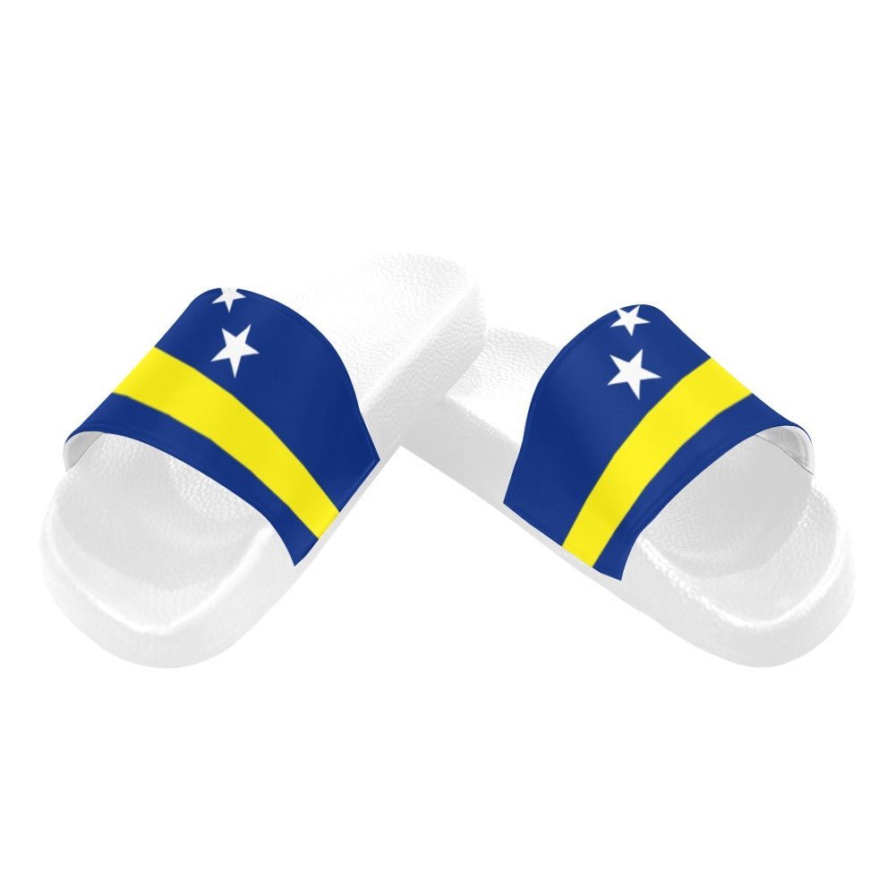 Curacao Flag Women's Slide Sandals - Conscious Apparel Store