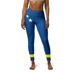 Curacao Flag Yoga Leggings - Conscious Apparel Store