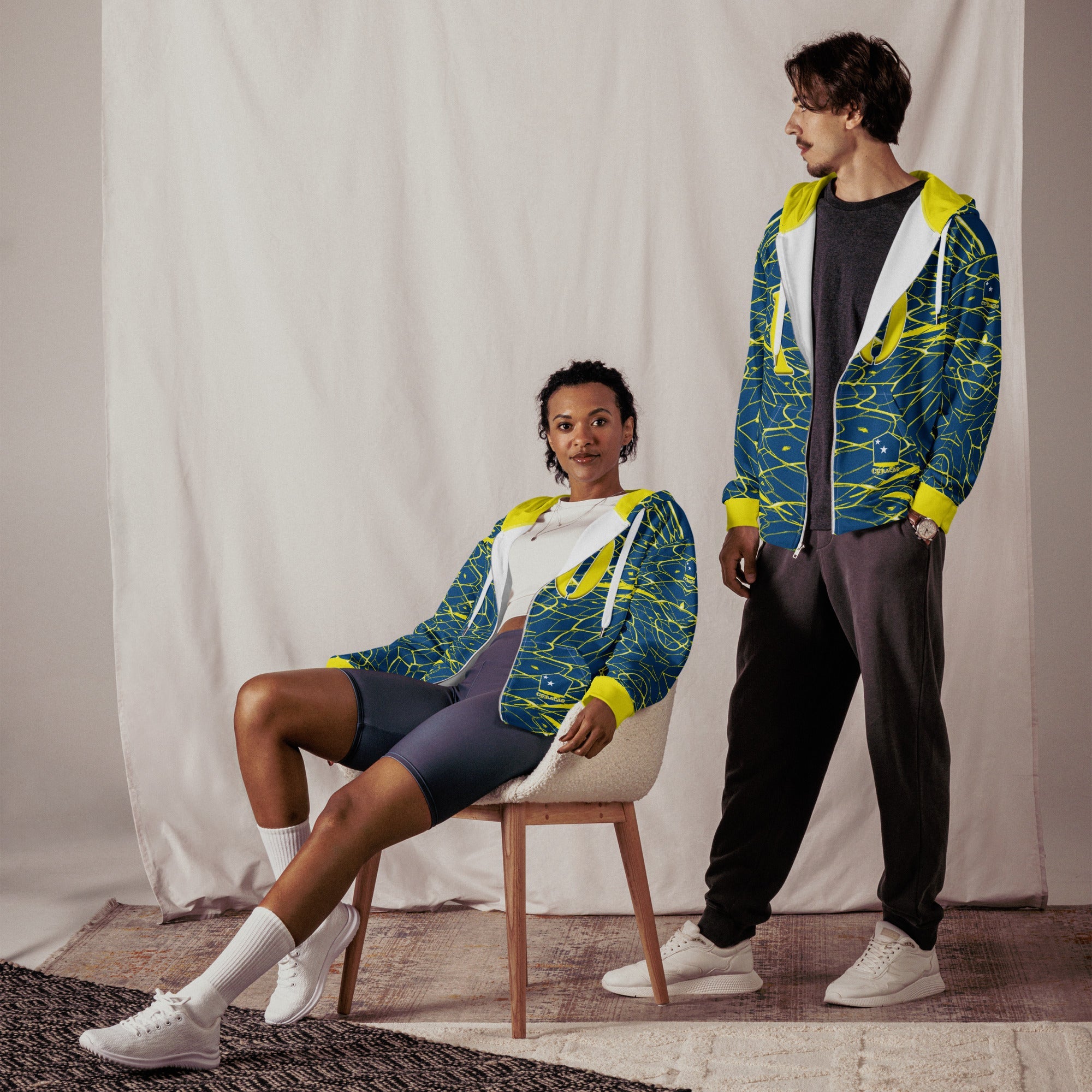 Curacao Football Unisex zip hoodie - Conscious Apparel Store