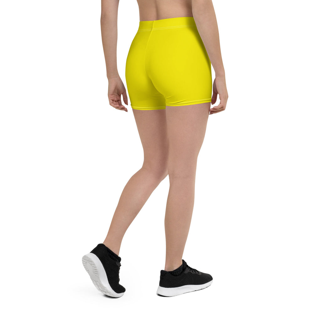 Curacao Yellow Leggings Shorts - Conscious Apparel Store