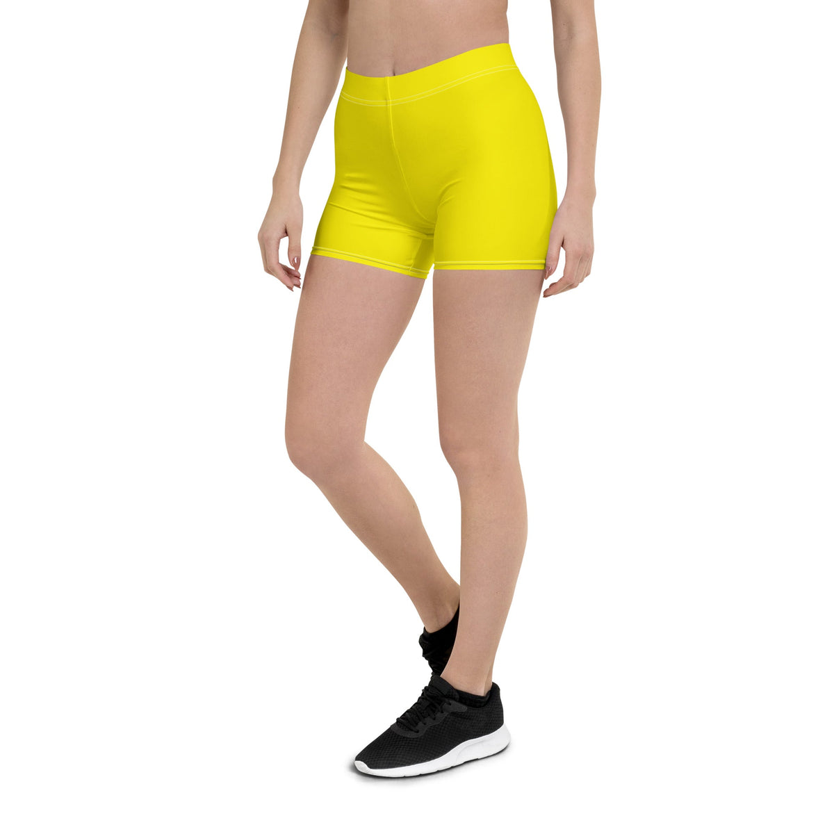 Curacao Yellow Leggings Shorts - Conscious Apparel Store