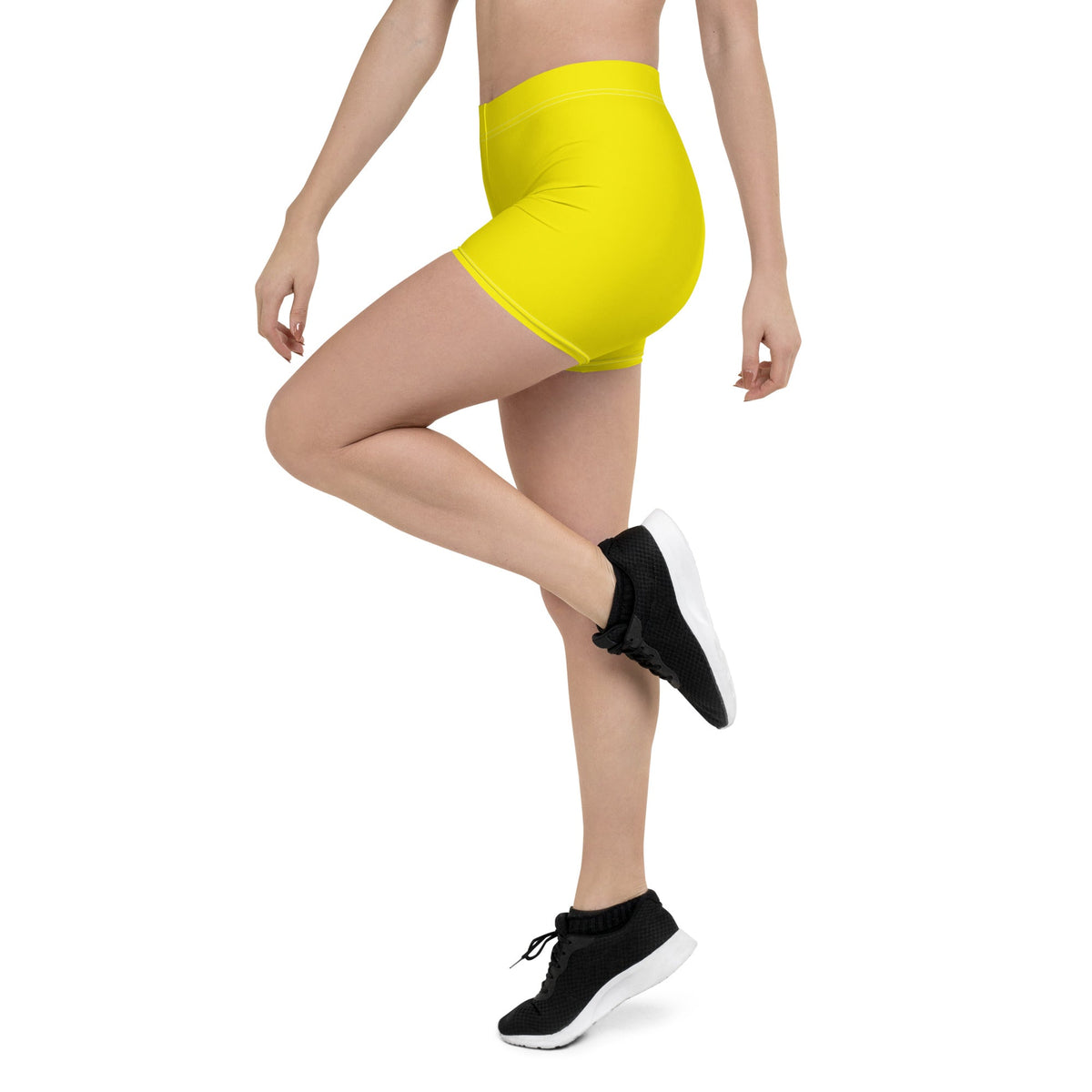 Curacao Yellow Leggings Shorts - Conscious Apparel Store