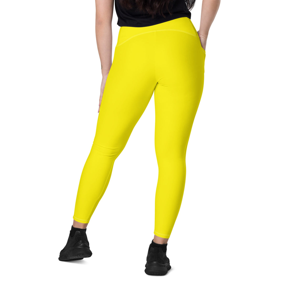 Curacao Yellow Leggings with pockets - Conscious Apparel Store
