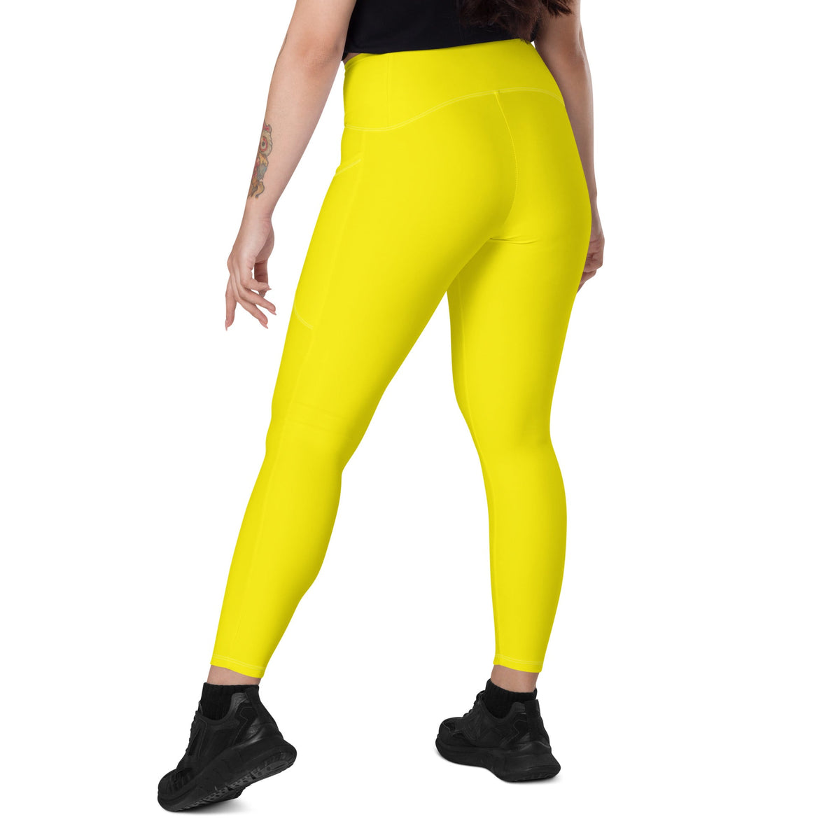 Curacao Yellow Leggings with pockets - Conscious Apparel Store