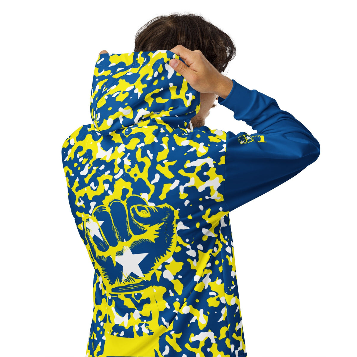 Curacaoan Flag Camo Unisex zip hoodie - Conscious Apparel Store