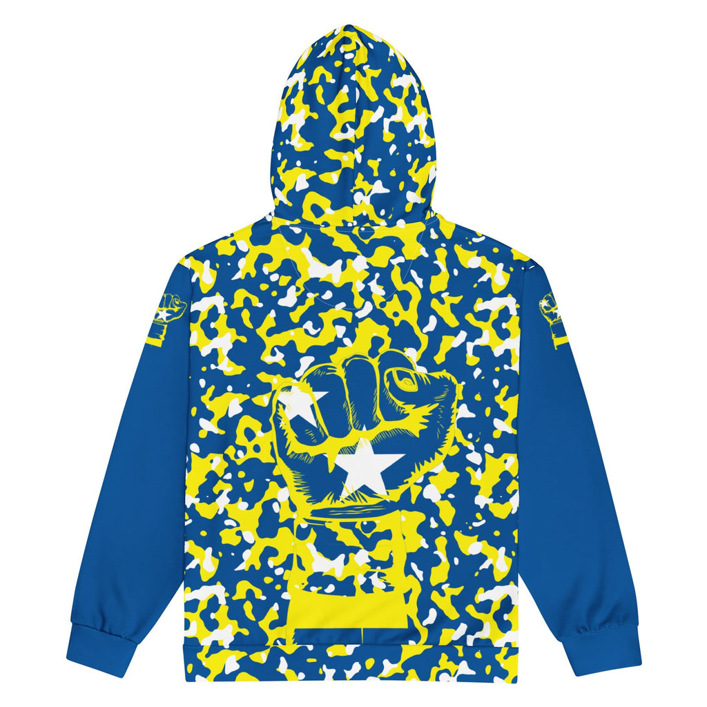 Curacaoan Flag Camo Unisex zip hoodie - Conscious Apparel Store