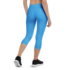 D R Congo Blue Capri Leggings - Conscious Apparel Store