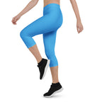 D R Congo Blue Capri Leggings - Conscious Apparel Store